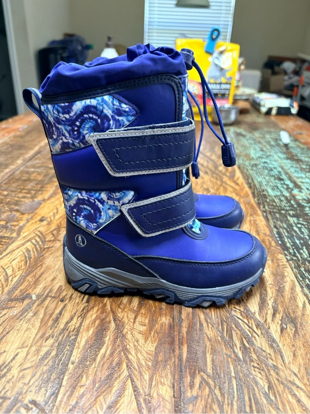 Lands' End Snow Flurry Insulated Royal Blue Waterproof Snow Boots Sz 11 Toddler